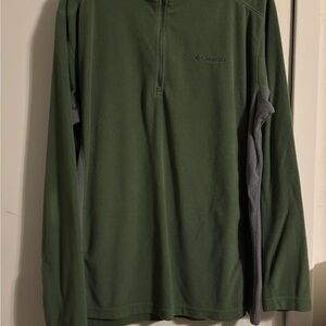 Columbia Olive Green and Gray 1/4 Zip Pullover - XL